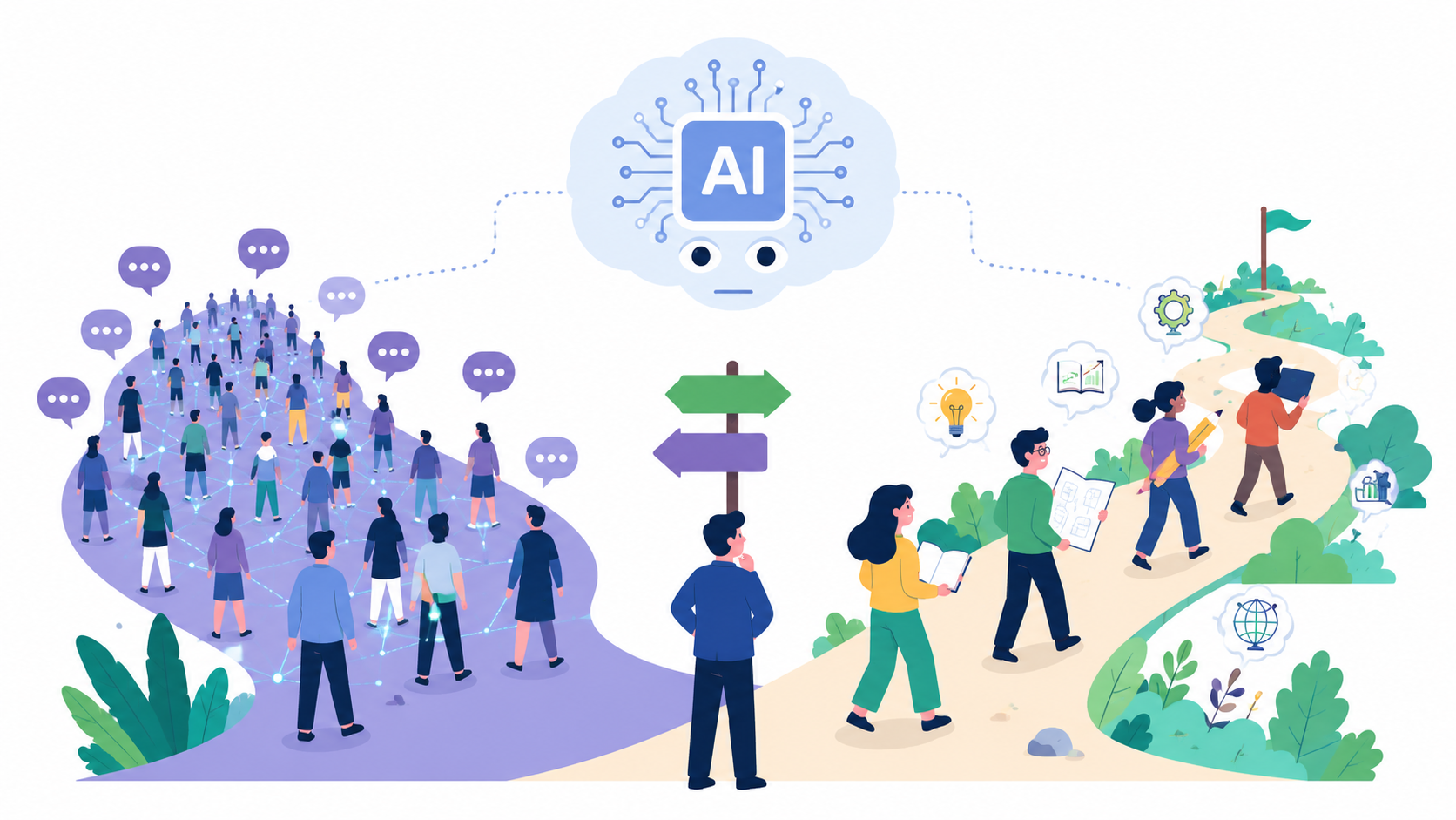 AI 기술보다 기업의 성장 방향과 실행 방식을 먼저 바라보는 Business Growth Partner 개념 이미지